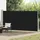 vidaXL Seitenmarkise 160 x 500 cm Schwarz Polyester