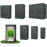 UISEBRT Growzelt Pflanzenzelt,120x120x200 cm Gewächshaus Zuchtzelt Growschrank Indoor Anbauzelt Grow Tent aus 600D Oxford-Stoff mit Stahlrahmen Licht- und Wasserdicht für Gemüse Blumen und Kräuter