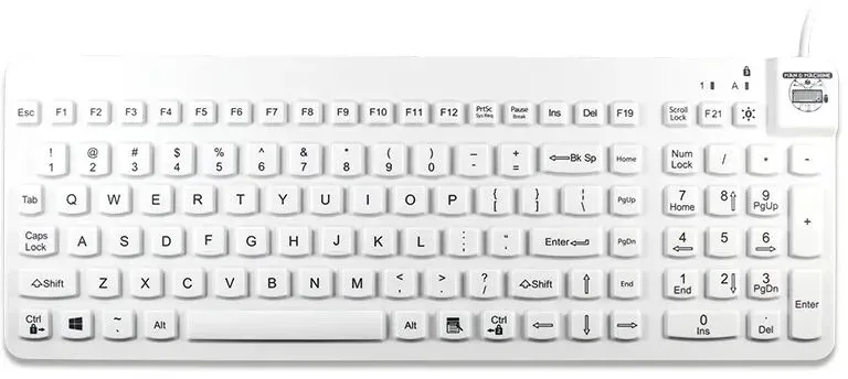 Man & Machine RCLP/DE/W5 Tastatur Medizinisch USB Deutsch Weiß