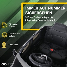 Actionbikes Motors Kinder-Elektroauto Audi SQ8 4M lizenziert, starke 90 Watt Motorleistung, Ledersitz, Federung hinten (Schwarz)