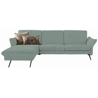 Himolla Komfortklass Ecksofa, Mintgrün, Textil, 3,5-Sitzer, Ottomane links, L-Form, 262x158 cm, Blauer Engel, Goldenes M, Emas, Typenauswahl, Fußauswahl, Lederauswahl, Stoffauswahl, planbar, Sitzqualitäten, seitenverkehrt erhältlich, Hocker erhältlich, Wohnzimmer, Sofas & Couches, Wohnlandschaften, Ecksofas