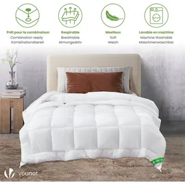 VOUNOT VOUNOT® Bettdecke 135x200 cm, Dünne und Leichte Sommerdecke 200GSM Füllung, - Weiß