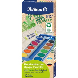 Pelikan K12 eco 12 Farben und 1 Tube Deckweiß