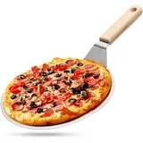 Toolive - Pizzaschieber aus Edelstahl mit Holzgriff, Pizzaheber für Pizzastein, Brotheber, Kuchenschieber, Pizzaschieber, (25,4 cm)
