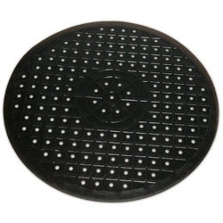 Reinex Abtropfmatte SPÜLBECKEN EINLAGE RUND Ø30,5cm Spülbeckenmatte Spülbeckeneinlage Matte 44 (Schwarz, rund) schwarz