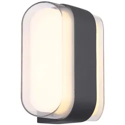 Wandleuchte Außenleuchte Eingangsleuchte LED Metall Anthrazit IP54 Lampe Leuchte