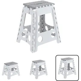 ARREGUI Kleiner Klapphocker 45 x 45 x 45 cm Weiß