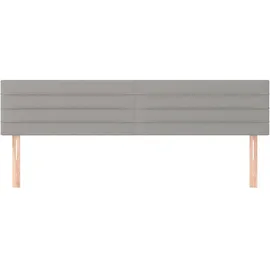 vidaXL Kopfteile 2 Stk. Hellgrau 90x5x78/88 cm Stoff