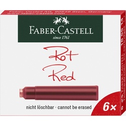 FABER-CASTELL Tintenpatronen für Füller rot