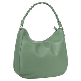 Samantha look Henkeltasche SAMANTHA LOOK, Damen, Gr. B/H/T: 34cm x 31cm x 10cm onesize, grün (mint), Leder, leicht glänzend, unifarben, Taschen, echt Leder, Made in Italy