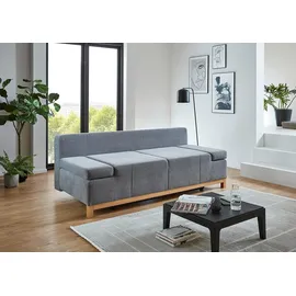 SUN GARDEN Schlafcouch Stoffbezug 2-Sitzer Grau
