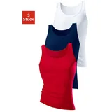 H.I.S. H.I.S Unterhemd »Doppelripp Tanktop«, (3 St.), ohne Seitennähte bunt