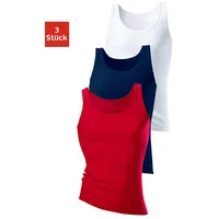 H.I.S. H.I.S Unterhemd »Doppelripp Tanktop«, (3 St.), ohne Seitennähte bunt