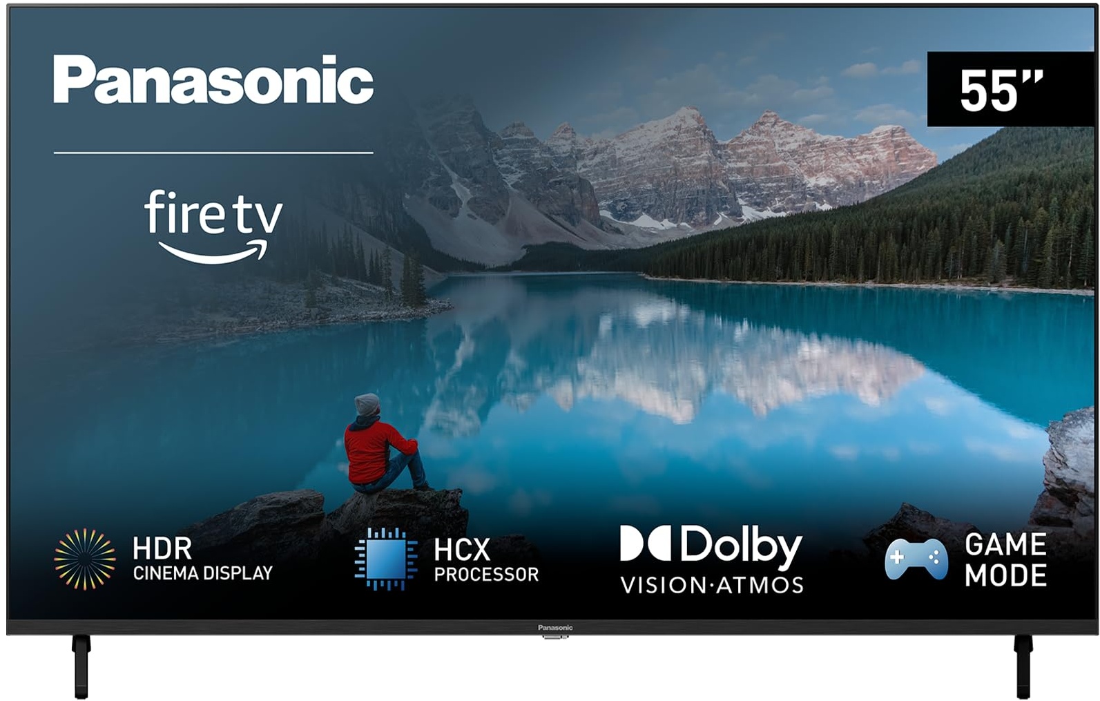 Panasonic TX-55MXW834, 55 Zoll 4K Ultra HD LED Smart TV, High Dynamic Range (HDR), Dolby Atmos & Dolby Vision, Fire TV, Prime Video, Alexa, Netflix, Game Modus, Schwarz
