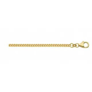 Adelia's Goldkette ADELIA ́S "Damen 333 Gold Flach Panzer Halskette Ø 1,4 mm", gold, Halsketten, Damen, 42, Gelbgold 333 Gold, Gelbgold 333, Gold, Goldschmuck für Damen