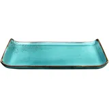 CreaTable Platte Natura Steinzeug Blau Türkis 33 cm