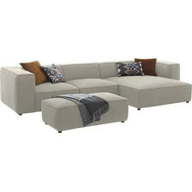 W.Schillig Eckcouch Polyester 3-Sitzer Beige