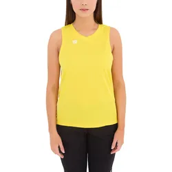 Wilson Damen nachhaltiges Tank-Top Trainings-Shirt mit V-Ausschnitt Sport-Shirt Fitness OUT-BB-W-01/40 Gelb - XL