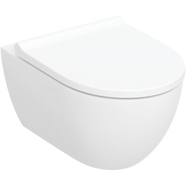 GEBERIT Acanto Set Wand-WC Tiefspüler, geschlossene Form, TurboFlush, mit WC-Sitz, 502774008