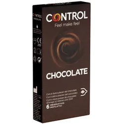 «Chocolate» Passform-Kondome mit Schokoladen-Aroma (6 Kondome) 6 St
