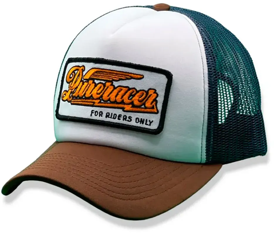 Pure Racer Wing Logo Kappe - White / Brown / Blue - ONE SIZE: