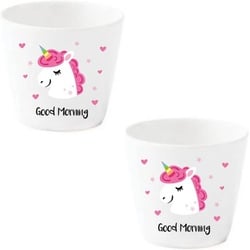 EinhornLiebe Eierbecher Set – Einhorn mit Gesicht »Pink Unicorn«, (2-tlg)