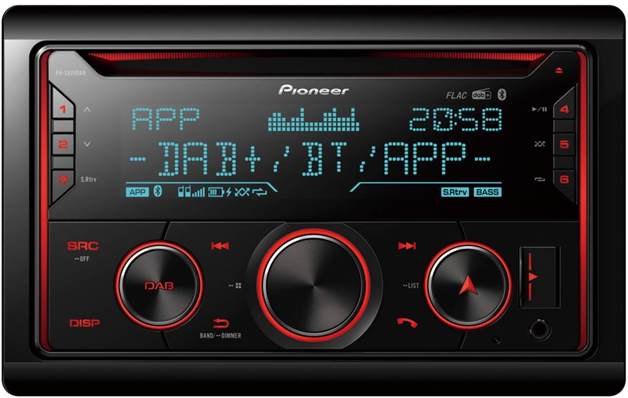 Pioneer FH-S820DAB Doppel-DIN Autoradio DAB+ Tuner, Bluetooth®-Freisprecheinrichtung, AppRadio