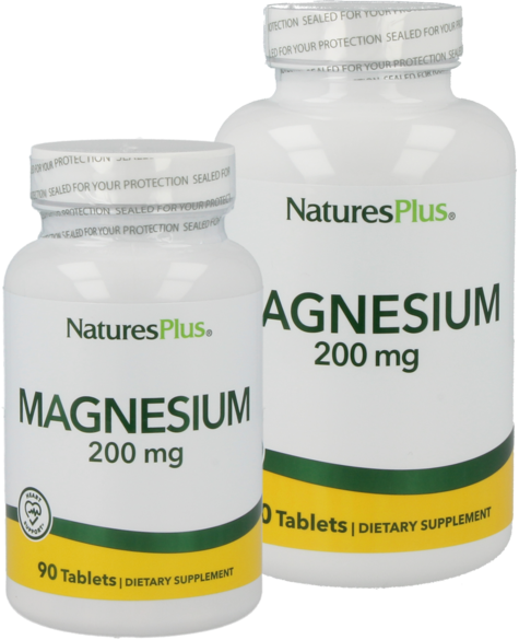 Natures Plus Magnesium 200 mg (Aminosäurechelat) Tabletten - Packungsgröße: 180 Tabletten