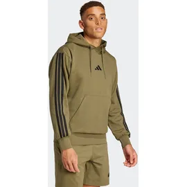 adidas Essentials 3-Streifen Kapuzensweatshirt Herren Grün S