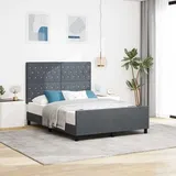 Maison Exclusive - Boxspringbett mit Kopfteil Dunkelgrau 160 x 200 cm Samt - Grau