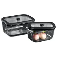 CHEF CUISINE Vakuum Glasbehälter 2er Set – Transparent