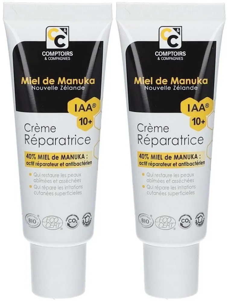 Comptoirs & Compagnies Bio-zertifizierte reparierende Creme 40% Manuka Honig Iaa10+