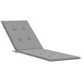 vidaXL Liegestuhl Auflage, Polster Auflage für Deckchair, Polsterauflage für Gartenliege, Liegenauflage Outdoor, Grau (75+105) x50x4cm