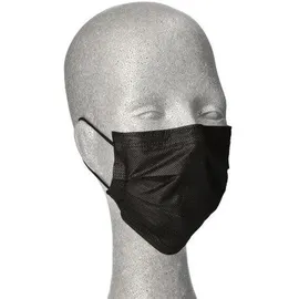 Medi-Inn Mundschutz Type II 3-lagig 9 cm x 17,5 cm schwarz mit Nasenbügel Typ 500 Stück