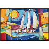 Wash+Dry Fußmatte sailing home 50x75 cm, innen und außen, waschbar, Bunt