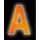 CONACORD Klebebuchstabe A Reflektierend 8 cm Orange
