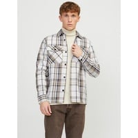 JACK & JONES Langarmhemd »JPRCCROY SPRING CHECK OVERSHIRT L/S SN«, Gr. M - N-Gr, falcon, , 21329217-M N-Gr