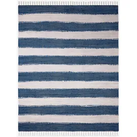OTTO home Benja Handwebteppich 60 x 110 cm Blau/Weiß