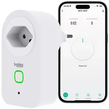 Luminea Home Control WLAN-Steckdose mit Stromverbrauchsmesser Weiß 2 St.