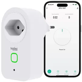 Luminea Home Control WLAN-Steckdose mit Stromverbrauchsmesser Weiß 2 St.