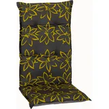 NYVI Gartenstuhl Auflage Hochlehner Barcelona - UV-Beständig, Atmungsaktiv, Strapazierfähig - Hochlehnerauflage Sitzkissen Outdoor - Sitzauflagen für Gartenstühle 118x50cm Gelbe Blume