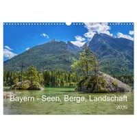 Calvendo Bayern - Seen, Berge, Landschaft (Wandkalender 2026 DIN