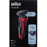 Braun Series 6 61-R1000s 61-R1000S Folienrasierer Schwarz/Rot