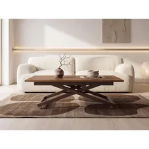 WFL GROUP Axen Braun Eiche 120-160 x 80 x 38-75 cm