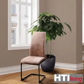 Hti-Living Schwingstuhl SallyP Kunstleder braun 4er Set