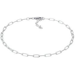 Elli Glieder Oval Basic Chain Optik 925 Silber Fußketten   Damen 