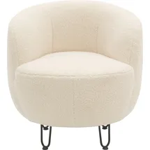 INOSIGN Sessel INOSIGN "Anjuli Lieferzeit nur 2 Wochen", beige (creme), B:72cm H:72cm T:76cm, 100% Polyester, Sessel, Runde Form, perfektes Einzelstück, Flausch oder Feinstruktur