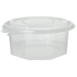 Starpak 6 X 50 Verpackungsbecher mit Klappdeckeln, PP 8-eckig 750 ml 6,1 cm x 13 cm x 13 cm transparent