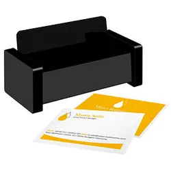 WEDO Visitenkartenhalter Black Office schwarz