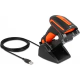 DeLock 90556 Barcodescanner, Orange, Schwarz,